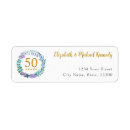 Search for 50th anniversary return address labels Vow renewal