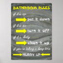 Search for bathroom rules posters Toilet
