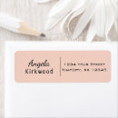 Search for girly pink return address labels Typography