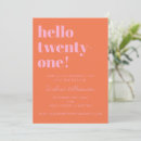 Search for pink orange birthday invitations Bold typography