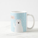 Search for polar bear in snow mugs Blue