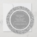 Search for floral circle wedding invitations Grey