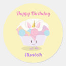 Search for unicorn cupcake stickers Happy birthday
