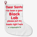 Search for black lab christmas stockings Santa