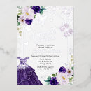 Search for purple butterfly sweet 16 invitations Floral