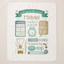 Search for birth announcement blankets Teal