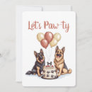 Search for german shepherd birthday invitations Lets pawty