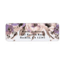 Search for purple flower return address labels Rustic