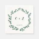 Search for eucalyptus napkins Green and white