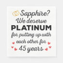 Search for 45th anniversary napkins Sapphire