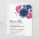 Search for pink and blue gender reveal invitations Floral