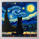 Search for starry night cat posters Swirls
