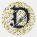 Search for gold monogram d stickers Vintage