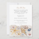 Search for sea shells save the dates Starfish
