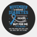 Search for diabetes month stickers Blue