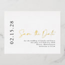 Search for gold foil save the dates Calligraphy