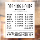 Search for store hours window decals Business