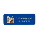 Search for new house return address labels Blue