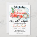 Search for red truck baby shower invitations Baby its cold outside