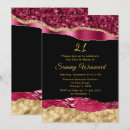 Search for birthday invitations Gold glitter