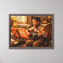 Search for guitar canvas prints Black
