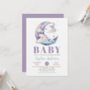 Search for purple moon baby shower invitations Moon and stars