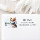 Search for winter landscape return address labels Watercolor