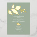 Search for green engagement party invitations Foliage