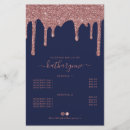 Search for service lists price lists Rose gold glitter