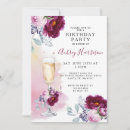 Search for champagne glass birthday invitations Floral
