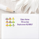 Search for mardi return address labels Fleur de lis