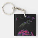 Search for bird in black key rings Crow