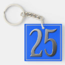 Search for 25th anniversary key rings Metallic