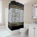 Search for black gold grey shower curtains Gray