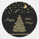 Search for shiny gold stickers Christmas tree