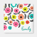 Search for floral leaf pattern magnets Colourful