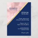 Search for rose gold and navy blue wedding invitations Unique
