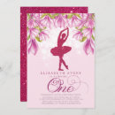 Search for ballerina 1st birthday invitations Cute
