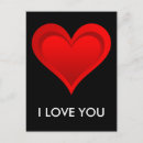 Search for red love heart postcards I love you