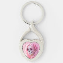 Search for pink skull key rings Flowers