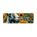 Search for field return address labels Sunflowers