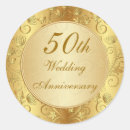 Search for floral golden anniversary stickers 50th