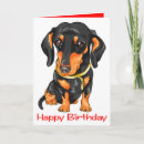 Search for cartoon dog birthday cards Dachshund