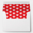 Search for paw print envelopes Red
