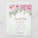 Search for botanical calendar save the dates Greenery