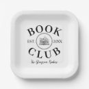 Search for book club paper plates Reading