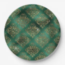 Search for vintage christmas paper plates Green