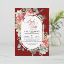 Search for santa baby shower invitations Red