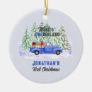 Search for blue truck christmas tree decorations Watercolor