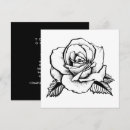 Search for rose tattoo invitations Black and white